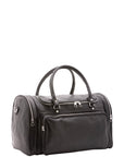 Borsa da viaggio unisex in vera pelle 100% cotone 4045-NERO Alessia Firenze