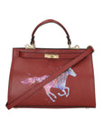 Nina Borsa a mano da donna 100% pelle 04263-D10 ROSSO SCURO DARK RED Chiara Ferretti