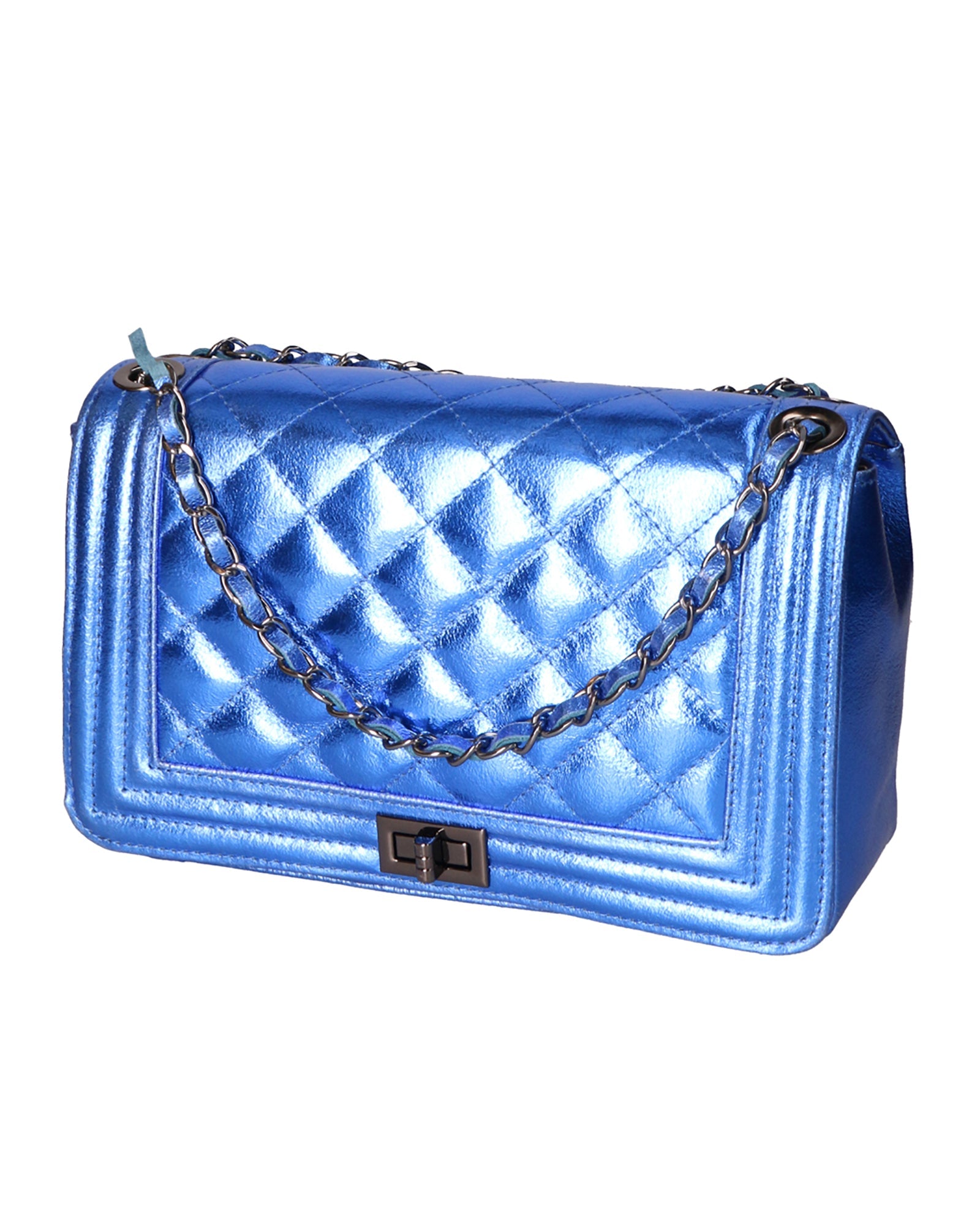 Azura Borsa a tracolla da donna Vera pelle 1138-BLU ELETTRICO Chiara Ferretti