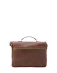 Borsa a mano unisex in vera pelle Made in Italy 4576-TESTA DI MORO Alessia Firenze