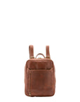 Zaino unisex in vera pelle Made in Italy 100% cotone 4057-MARRONE Alessia Firenze