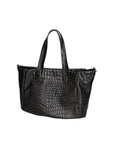 Lorella Borsa a spalla da donna Vera pelle croco 06499-019 NERO Chiara Ferretti