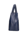 Letizia Borsa a mano da donna Pelle stampata croco 06542-BLU SCURO Chiara Ferretti