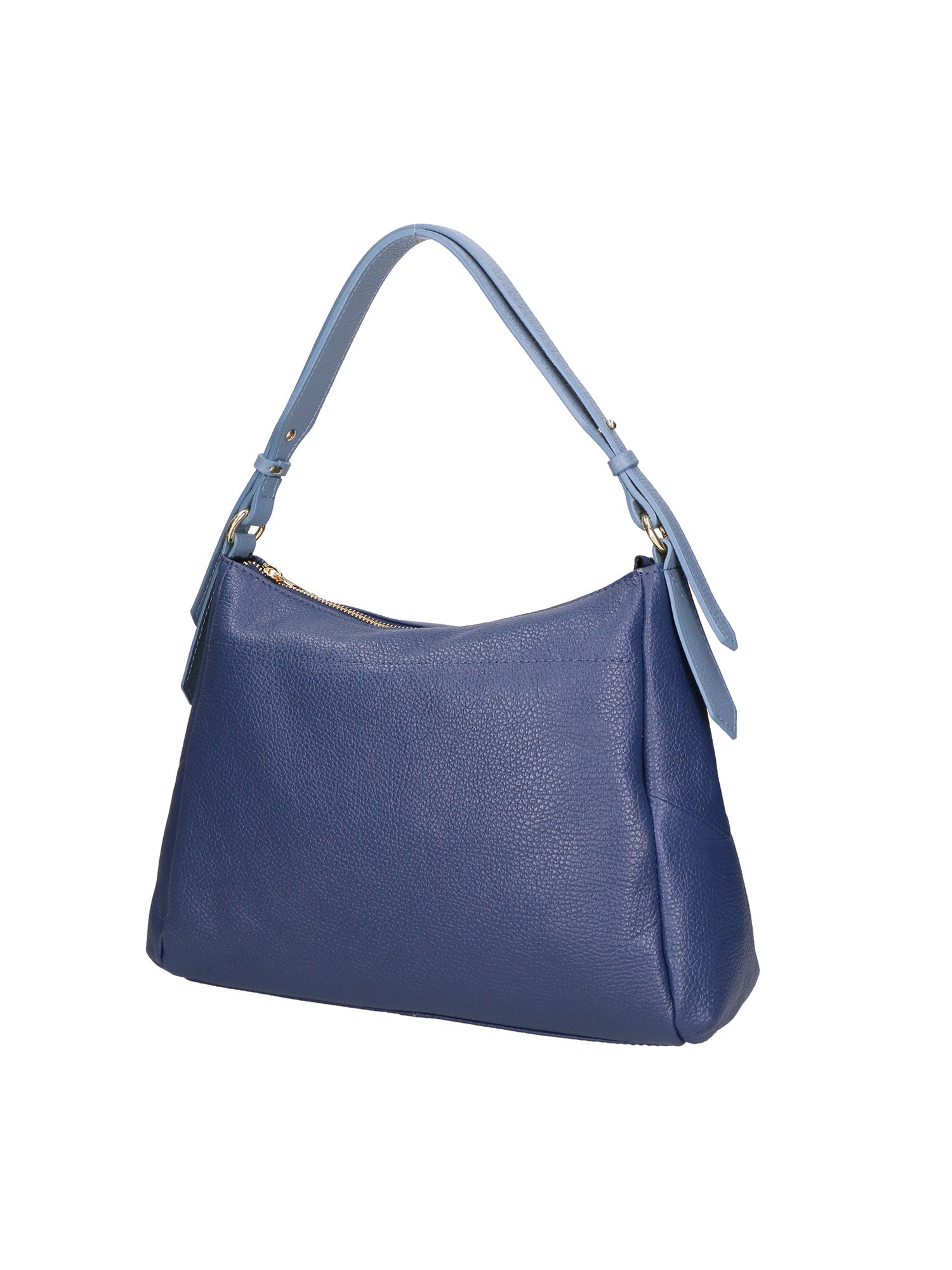Vladimira Borsa a spalla da donna Vera pelle 06675-D24 BLU + D41 C.ZUCC. Chiara Ferretti