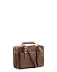 Borsa a mano unisex in vera pelle Made in Italy 4506-TESTA DI MORO Alessia Firenze