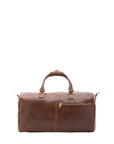 Borsa da viaggio unisex in vera pelle 100% cotone 4311-TESTA DI MORO Alessia Firenze