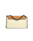 Vera pelle 8641-BEIGE+CUOIO Borsa a tracolla da donna Evanthe Pro Chiara Ferretti