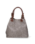 Elenia Borsa a mano da donna Vera pelle 80049-018 GRIGIO MEDIO Chiara Ferretti