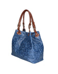 Elenia Borsa a mano da donna Vera pelle 80049-012 BLU JEANS Chiara Ferretti