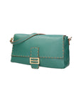 Walda Damen-Schultertasche aus echtem Leder, hergestellt in Italien, 34 x 17,5 x 10 cm