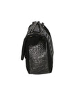Edvige Borsa a spalla da donna Pelle Croco Stampata 80045-NERO Chiara Ferretti