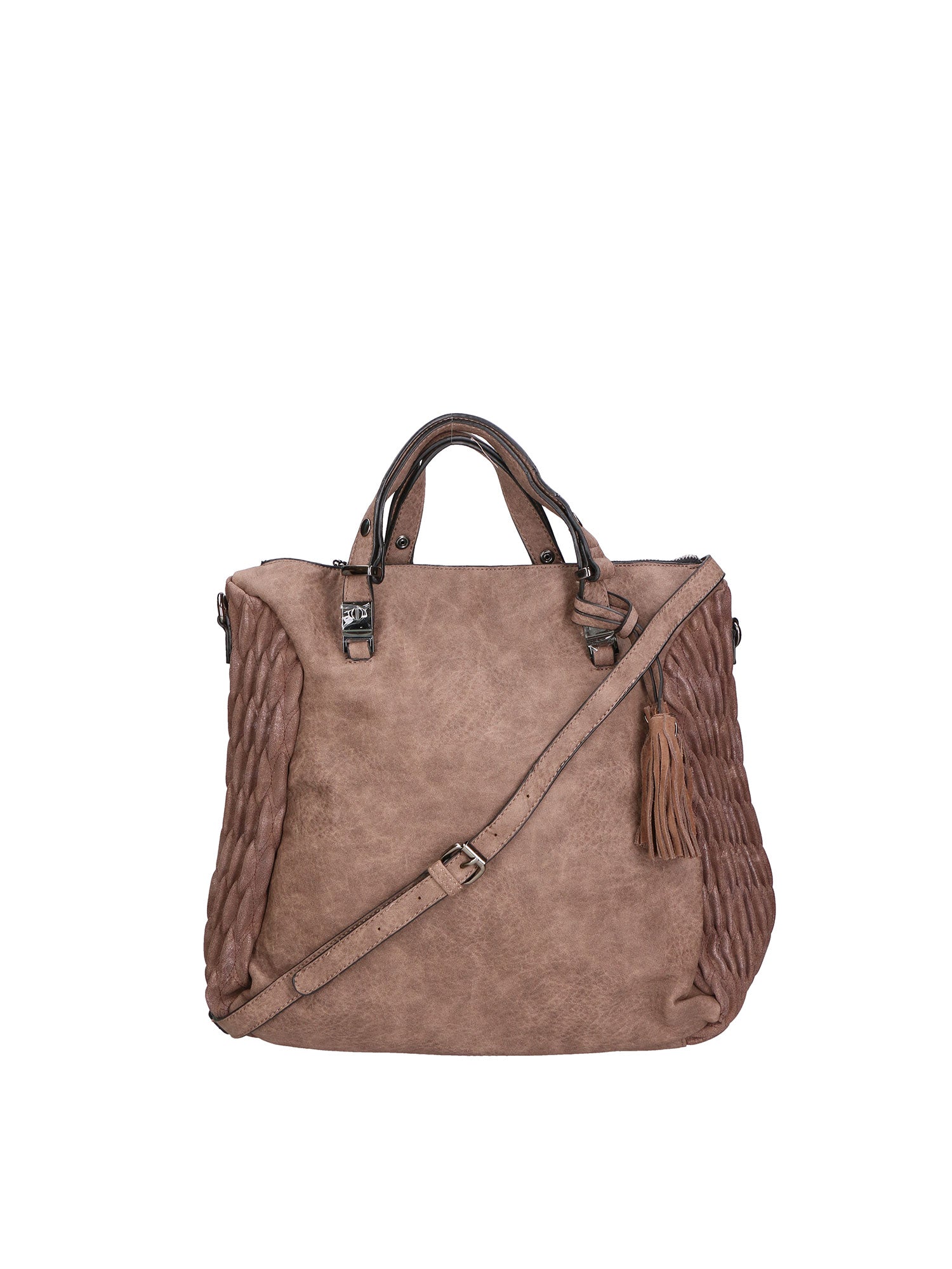Zaffira Borsa a spalla da donna Misto nylon e pelle LK0264-FANGO Chiara Ferretti
