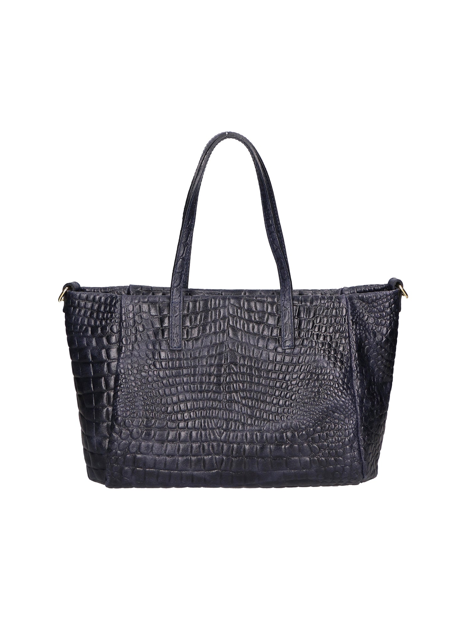 Lorella Borsa a spalla da donna Vera pelle croco 06499-013 BLU NAVY Chiara Ferretti