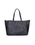 Lorella Borsa a spalla da donna Vera pelle croco 06499-013 BLU NAVY Chiara Ferretti
