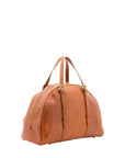 Borsa da viaggio unisex in vera pelle 100% cotone 4589-MIELE Alessia Firenze