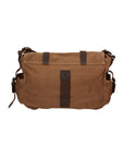 Melania Borsa a spalla unisex Canvas e vera pelle ZG3016-FANGO TAUPE Chiara Ferretti
