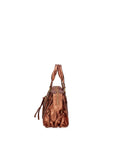 Damen-Schultertasche aus echtem Leder, hergestellt in Italien, 25 x 15 x 10 cm