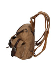 Micaela ZG3006-FANGO TAUPE Zaino unisex in canvas e vera pelle Chiara Ferretti
