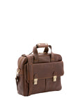 Borsa a mano unisex in vera pelle Made in Italy 4575-TESTA DI MORO Alessia Firenze