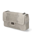 Edvige Borsa a spalla da donna Pelle Croco Stampata 80045-GRIGIO Chiara Ferretti