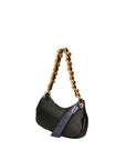 Damen-Schultertasche aus echtem Leder, hergestellt in Italien, 32 x 14 x 8 cm