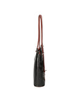 Fabiola Borsa a spalla da donna 100% pelle 9039-NERO MARRONE Chiara Ferretti