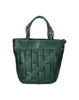Olimpia Damenhandtasche aus echtem Leder, hergestellt in Italien, 24 x 28 x 14 cm
