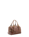 Borsa a bauletto unisex in vera pelle 100% cotone 4528-TESTA DI MORO Alessia Firenze