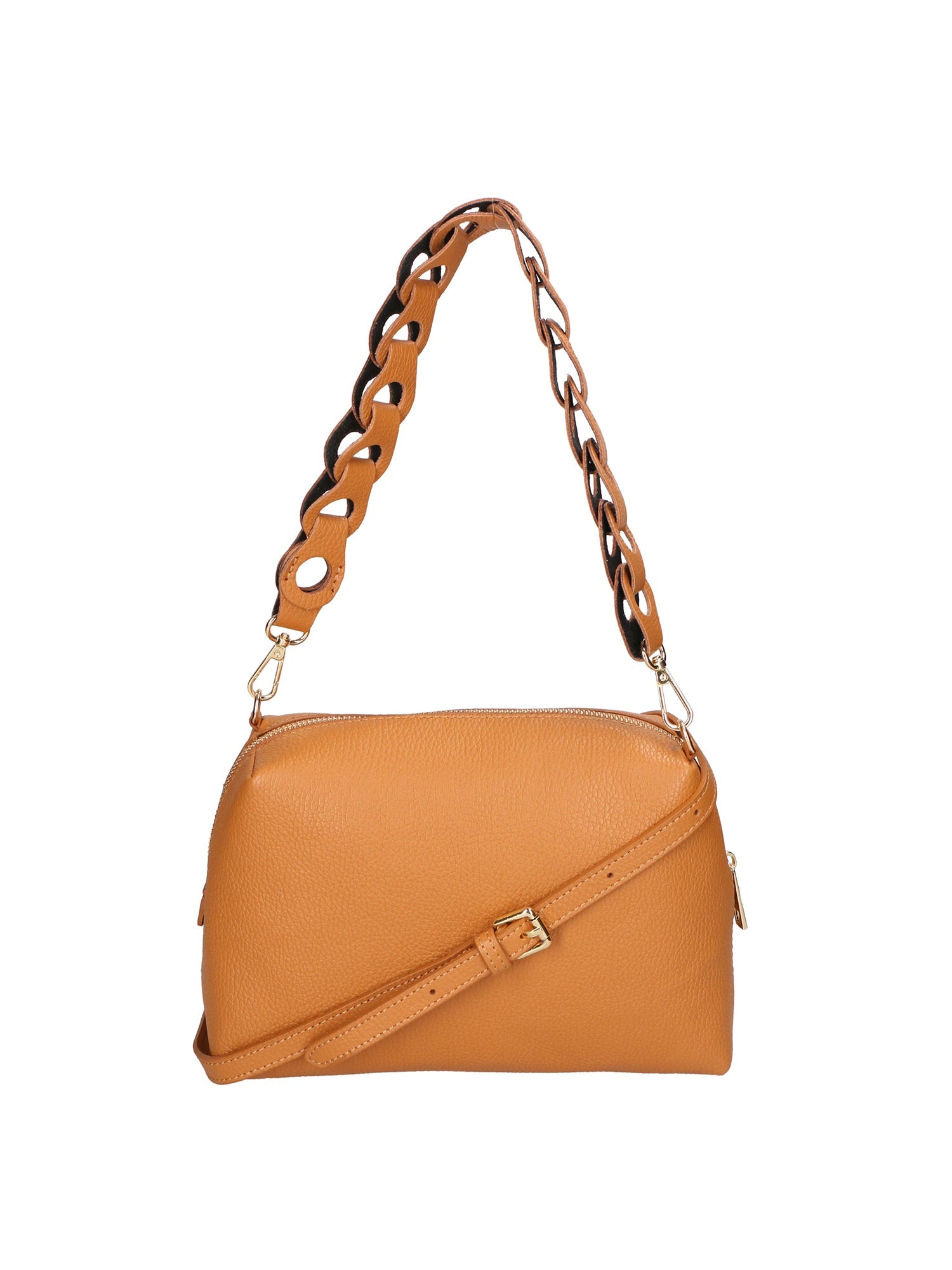 Livia Borsa a spalla da donna Vera pelle 06443-CUOIO COGNAC Chiara Ferretti