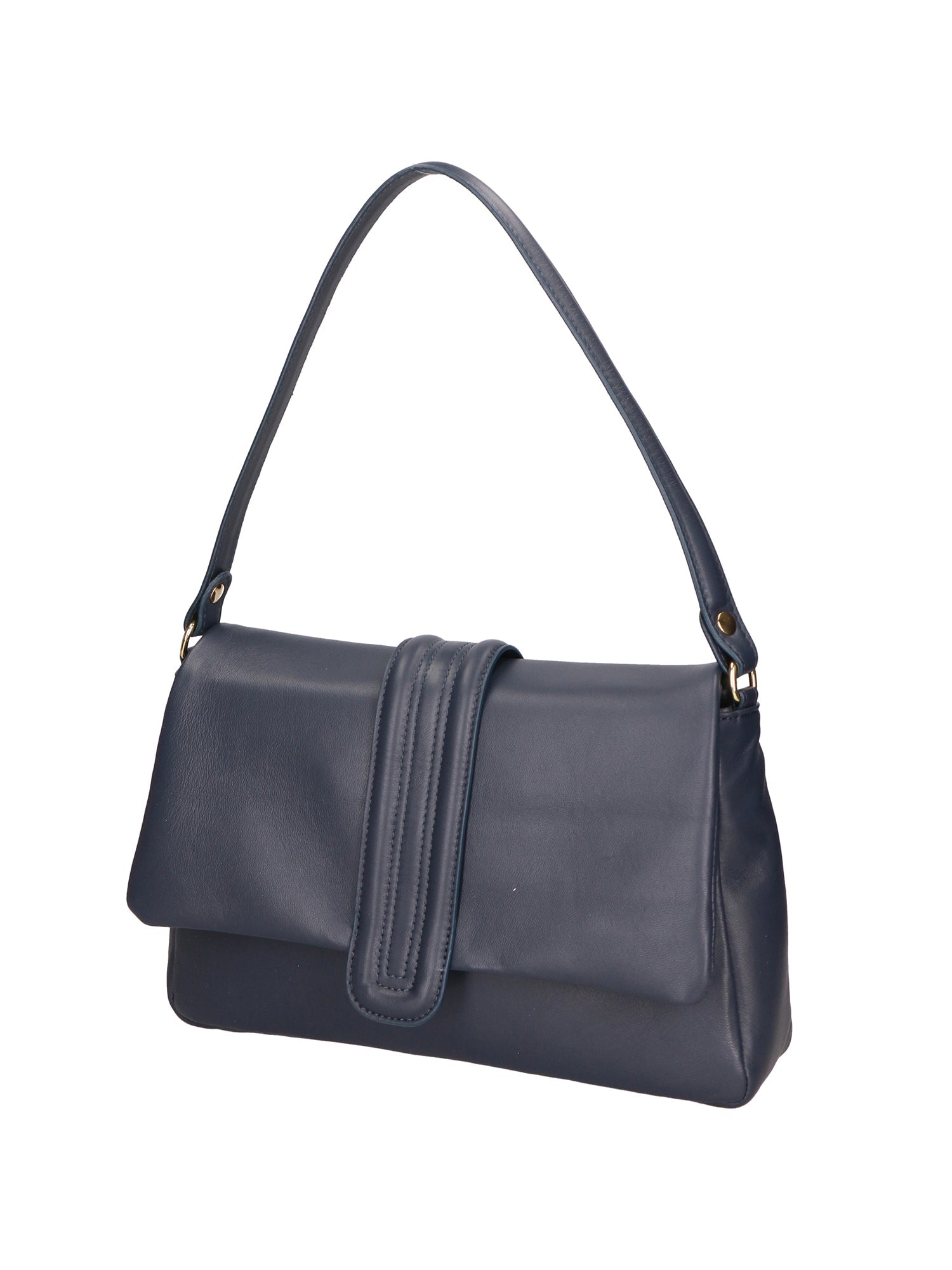 Jasmine Borsa a spalla da donna Vera pelle 06496-S24 BLU JEANS Chiara Ferretti