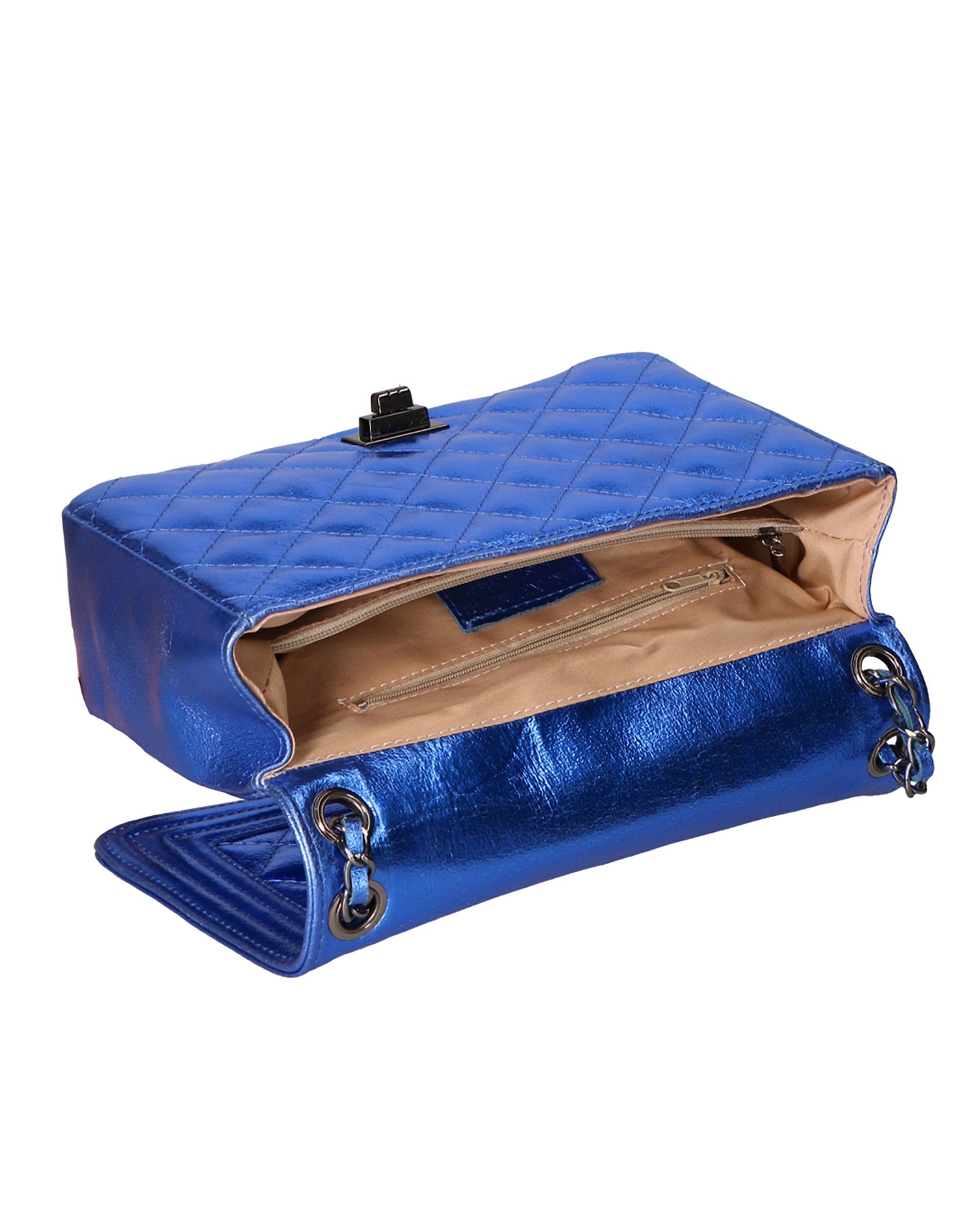 Azura Borsa a tracolla da donna Vera pelle 1138-BLU ELETTRICO Chiara Ferretti
