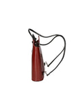 Fabiola Borsa a spalla da donna 100% pelle 9039-ROSSO NERO Chiara Ferretti