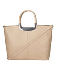 Francesca Borsa a mano da donna 100% pelle 9133-FANGO TAUPE Chiara Ferretti