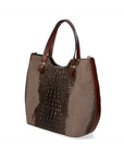 Elda Borsa a mano da donna Vera pelle croco 80046 1-T.MORO Chiara Ferretti