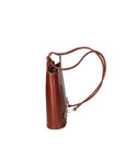 Fabiola Borsa a spalla da donna 100% pelle 9039-MARRONE BROWN Chiara Ferretti
