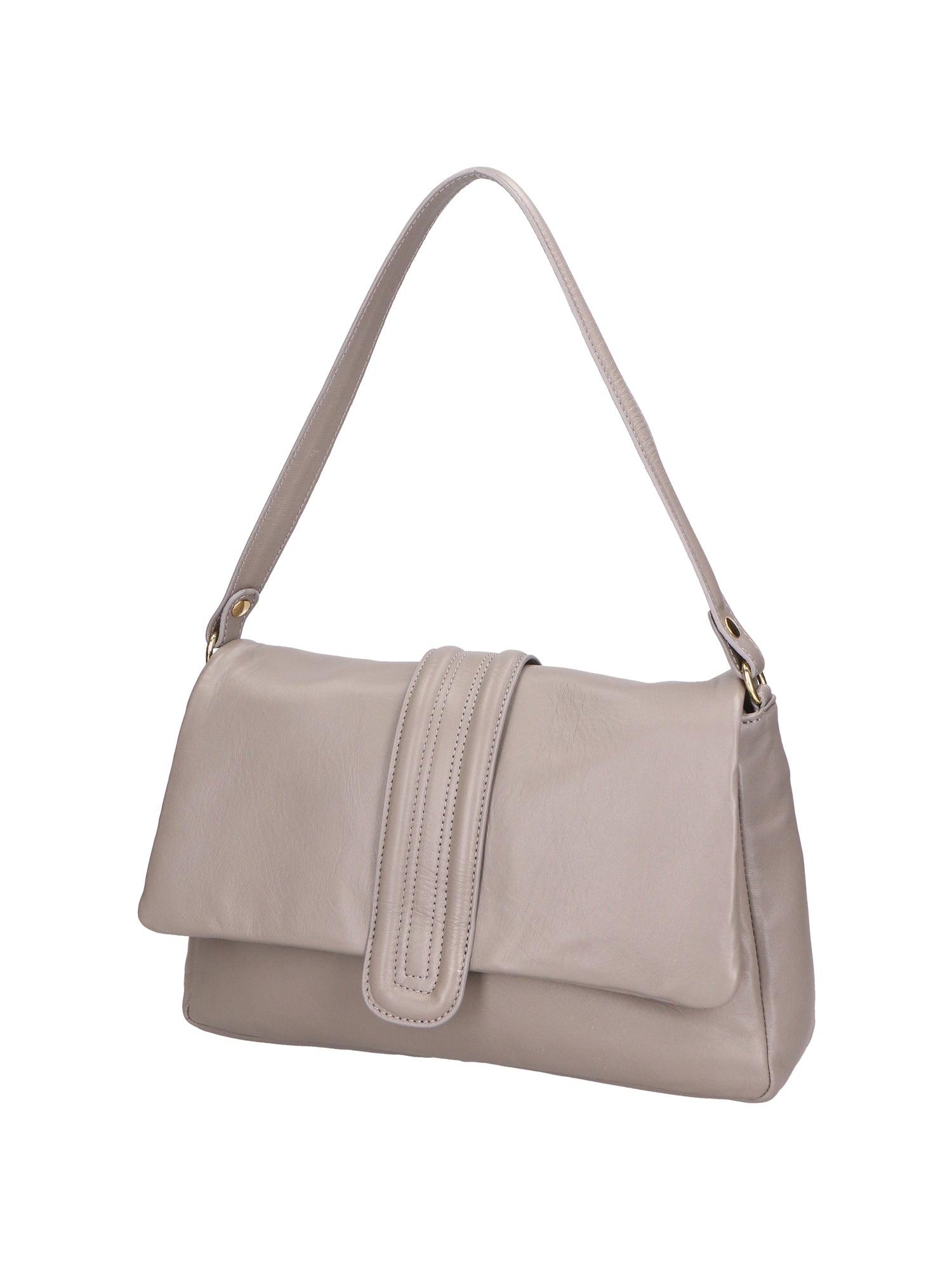 Jasmine Borsa a spalla da donna Vera pelle 06496-S77 GRIGIO PERLA Chiara Ferretti