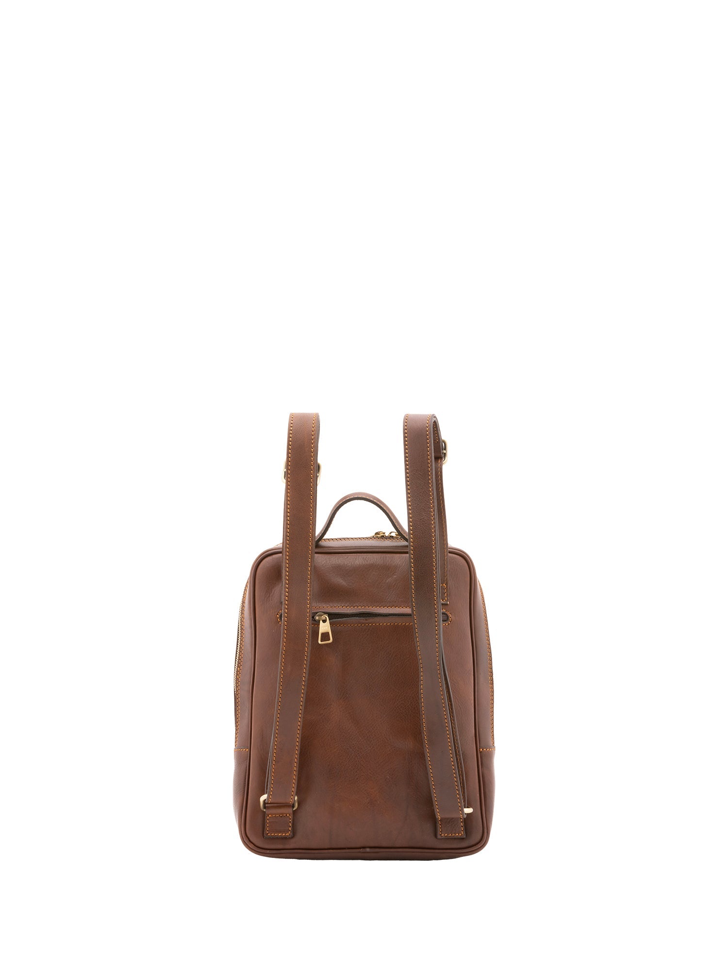 Zaino unisex in vera pelle Made in Italy 100% cotone 4057-TESTA DI MORO Alessia Firenze