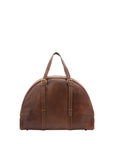 Borsa da viaggio unisex in vera pelle 100% cotone 4589-TESTA DI MORO Alessia Firenze