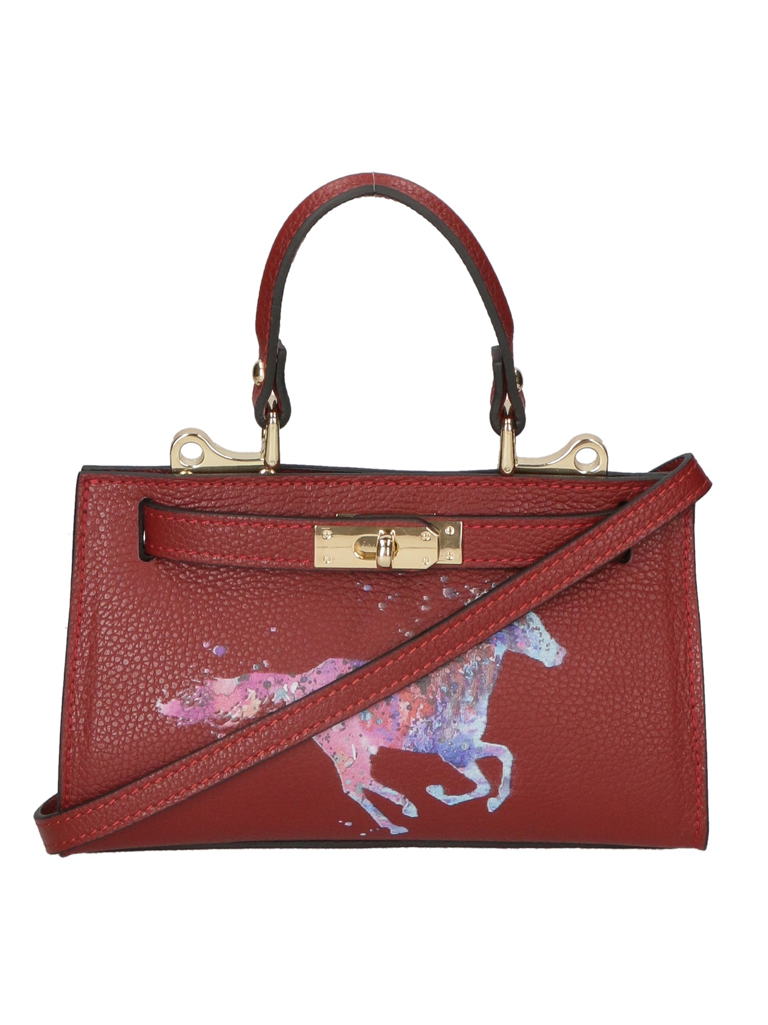 Noel Borsa a mano da donna Vera pelle 04265-D10 ROSSO SCURO DARK RED Chiara Ferretti