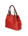 Elenia Borsa a mano da donna Vera pelle 80049-023 ROSSO Chiara Ferretti