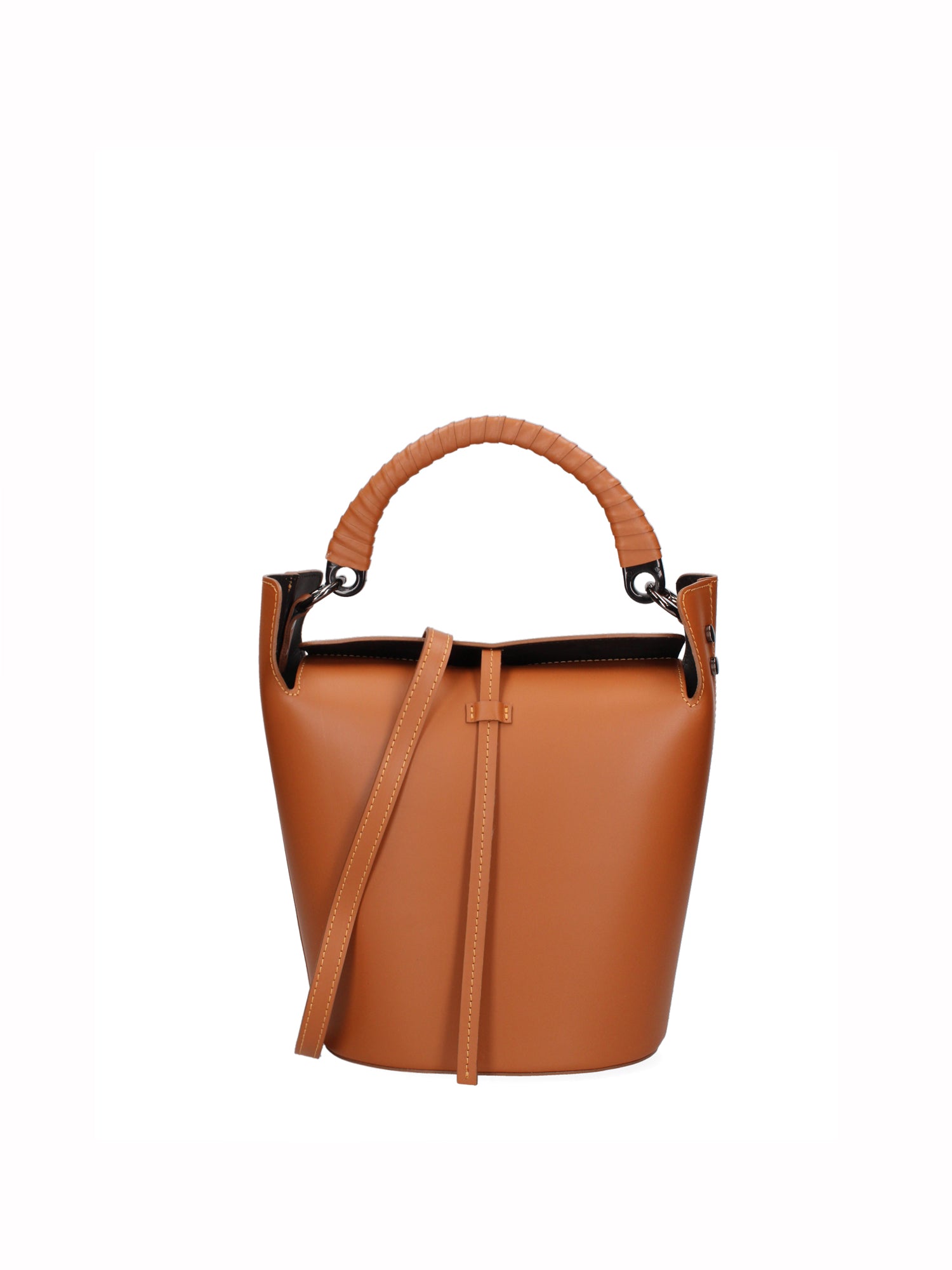Seraphina Plus Borsa a secchiello da donna Vera pelle 6549-CUOIO Chiara Ferretti