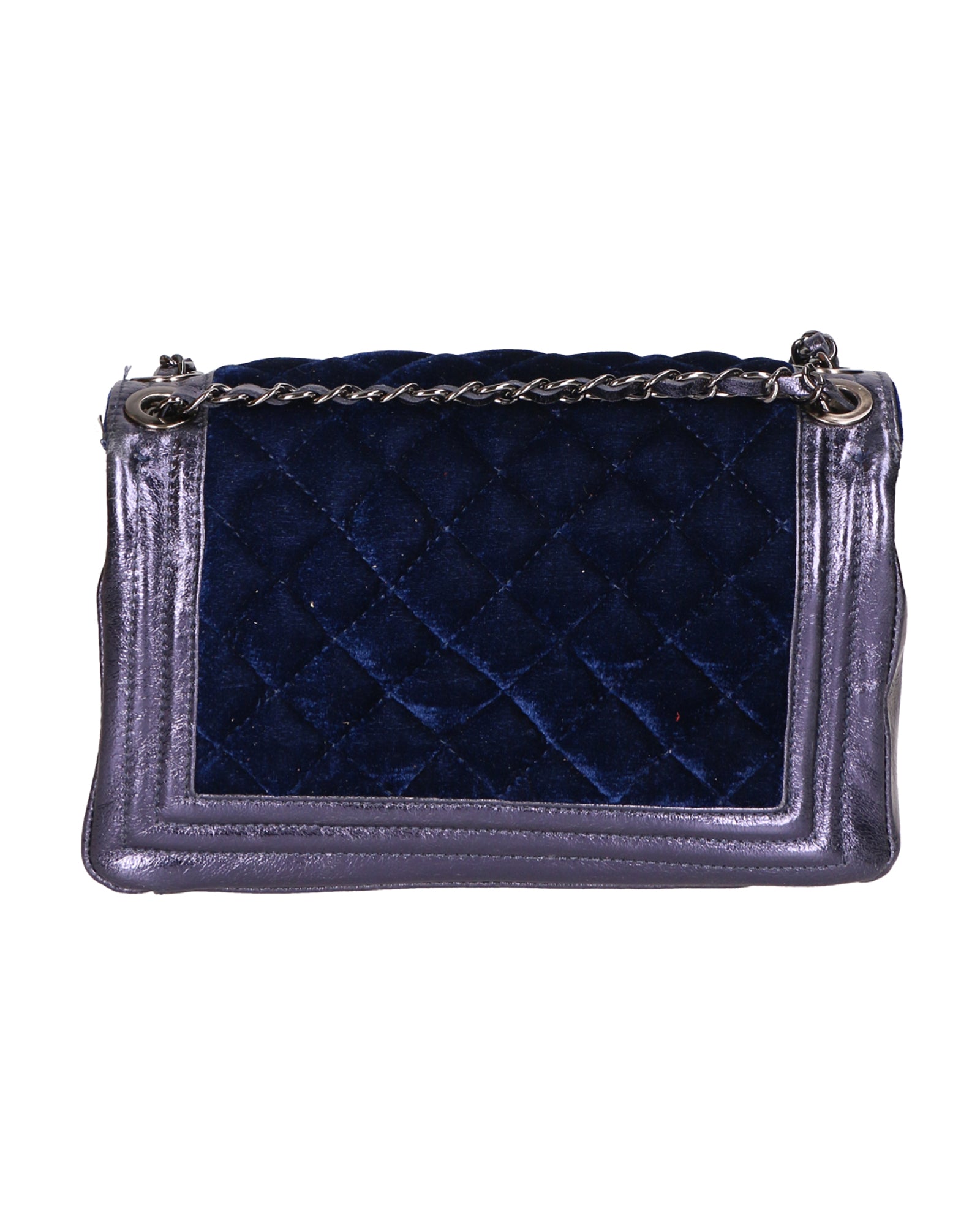 Valeriana Borsa a tracolla da donna Velluto e pelle 1139-BLU Chiara Ferretti
