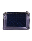 Valeriana Borsa a tracolla da donna Velluto e pelle 1139-BLU Chiara Ferretti