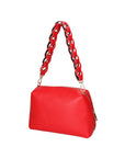 Livia Borsa a spalla da donna Vera pelle 06443-ROSSO FERRARI Chiara Ferretti