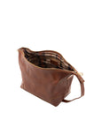 Borsa a mano unisex in vera pelle Made in Italy 4556-MARRONE Alessia Firenze