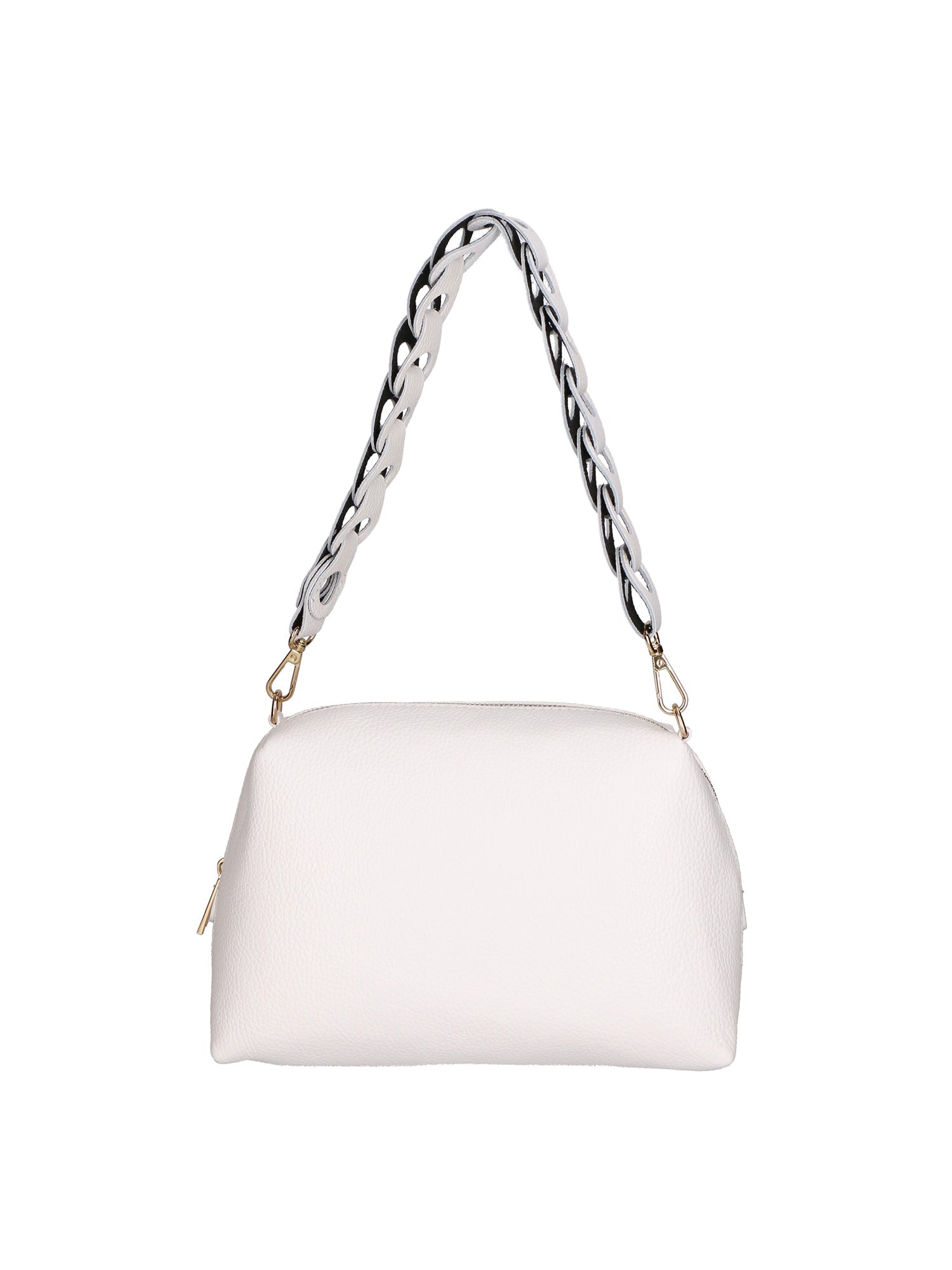 Livia Borsa a spalla da donna Vera pelle 06443-BIANCO Chiara Ferretti
