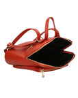 Vivenzia Damenrucksack aus echtem Leder, hergestellt in Italien, 23 x 29 x 6,5 cm