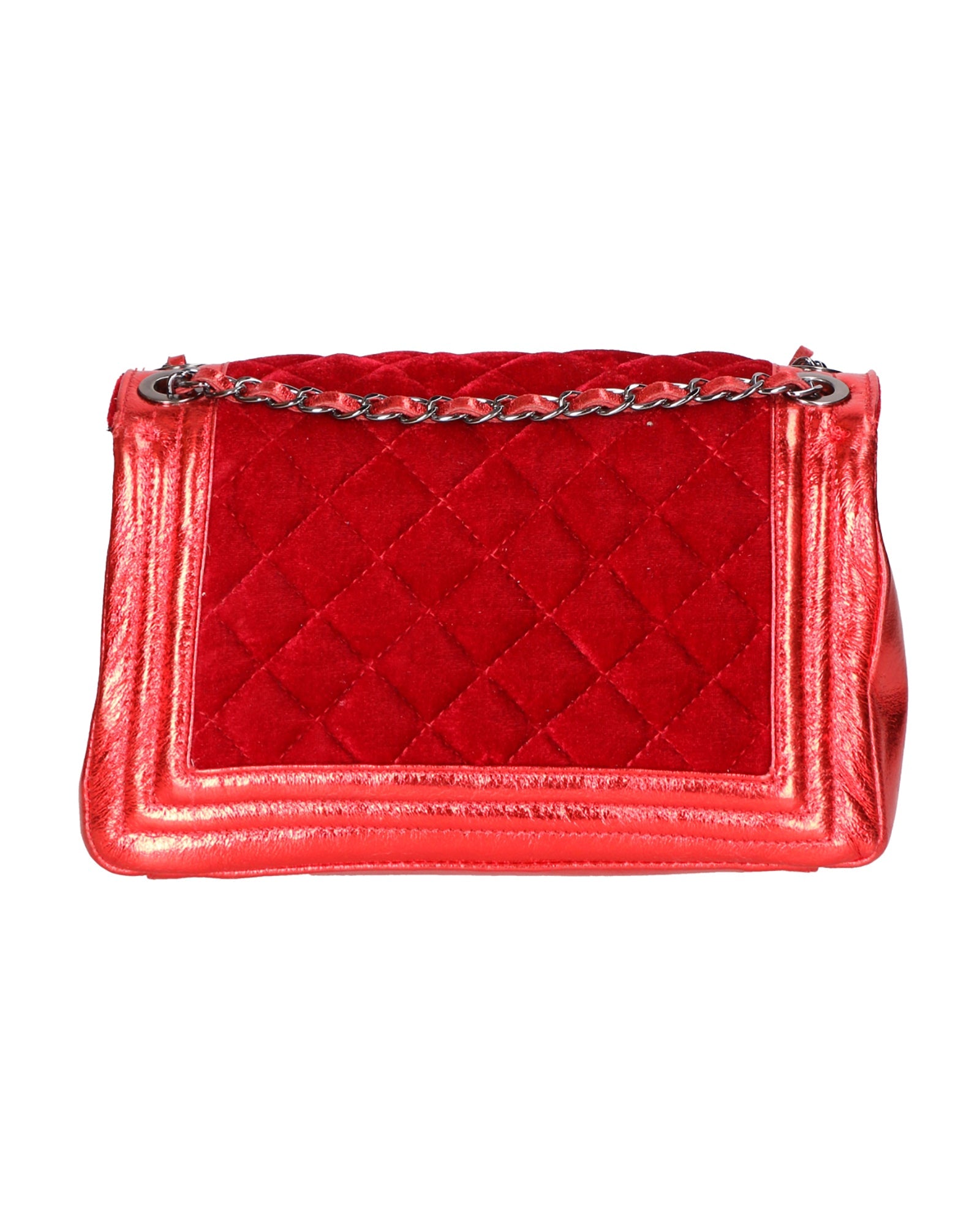 Valeriana Borsa a tracolla da donna Velluto e pelle 1139-ROSSO  Chiara Ferretti