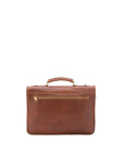 Borsa a mano unisex in vera pelle Made in Italy 4017-MARRONE Alessia Firenze