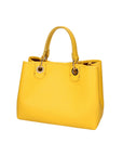 Helga Borsa a mano da donna 100% pelle 06106-D64 GIALLO YELLOW Chiara Ferretti